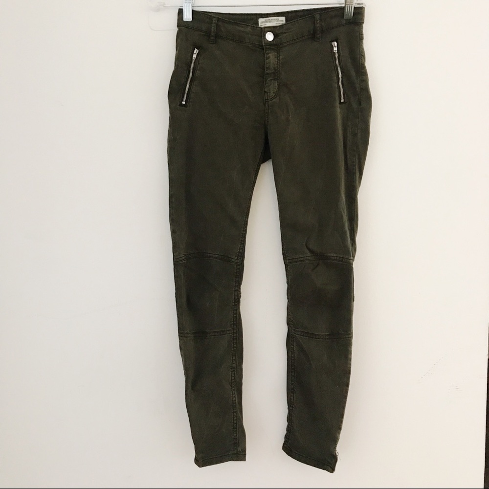 ZARA Olive Green Skinny Jeans